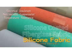 Grey Silicone Coated Fiberglass Fabric Insulation Material